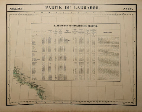 Philippe Vandermaelen (1795- 1869)) Partie du Labrador, No. 29