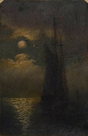 Paul Brown, Becalmed, a Moonlight Marina
