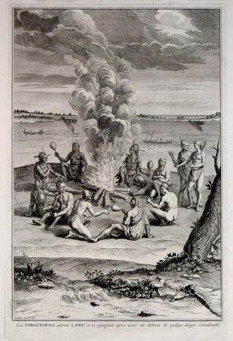 Bernard Picart (1673-1733), Les Virgiens, adorent le Feu, et ses rejouisent…