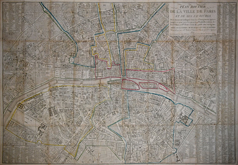 Esnault, le Jeune, Plan Routier de la Ville de Paris et de ses Faubourgs…