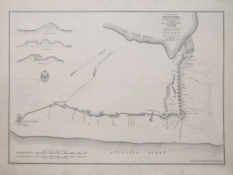 U.S. War Department, Engineer Bureau,  Plan and sections of Fort Fisher, carried by assault by the U.S. forces, Maj. Gen. A.H. Terry commanding, Jan. 15th, 1865