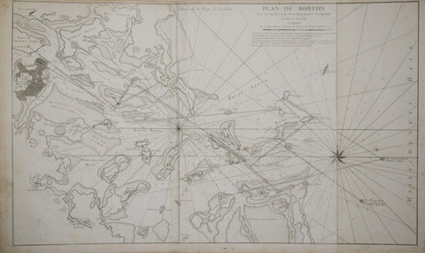 Georges Louis Le Rouge (1712-1790), Plan de Boston avec les Sondes et les Directions pour la Navigation