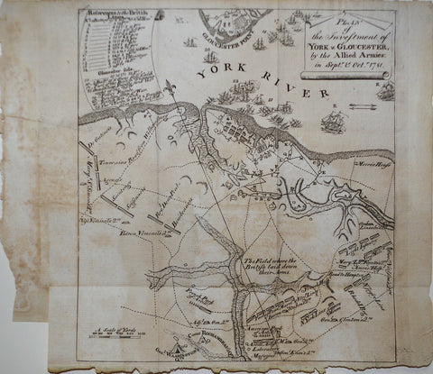 David Ramsay (1747-1815), Plan of the Investment of York & Gloucester...