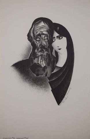 William Samuel Schwartz (1896-1977), Portrait of the Artist’s Wife Mona and her Grandfather