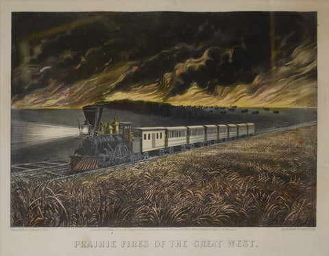 Nathaniel Currier (1813–1888) & James Merritt Ives (1824–1895), Prairie Fires of the Great West