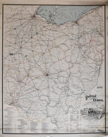 J.C. Morris, Prepared under the Direction of, Railroad Map of Ohio Published by the State