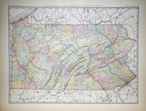 Rand McNally & Co., Pennsylvania, Pl. 87