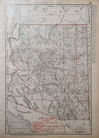 Rand McNally & Co., Arizona with Railroads