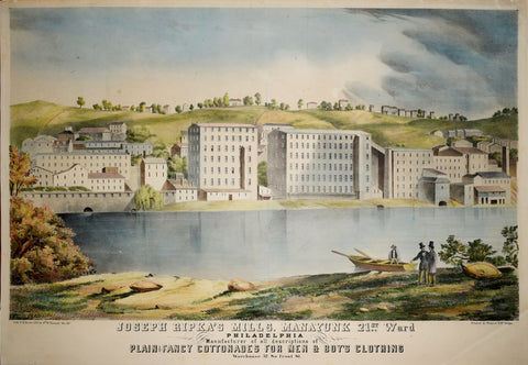 William H. Rease (1818-C.1872), Joseph Ripka’s Mills, Manayunk 21st Ward…