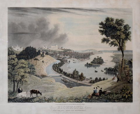 William James Bennett (1787-1844), City of Richmond, Virginia from the Hill above the Waterworks