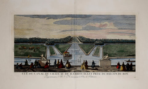 J. B Rigaud, Vue du Canal du Château de Rambouillet Prise du Balcon du Roy