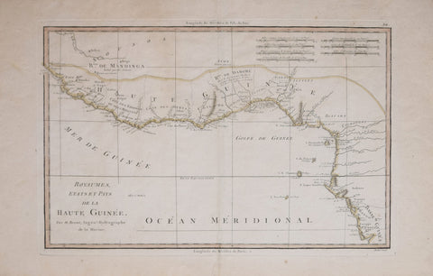 Rigobert Bonne (French, 1727-1795), Royaumes, Etats et Pays de la Haute Guinee…