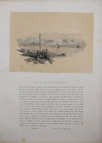 David Roberts (1796-1864), Ruins of Luxor from the South-West
