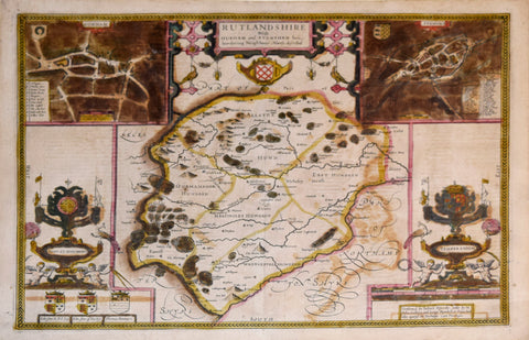 John Speed (1552-1629), Rutlandshire with Durham and Stanford...