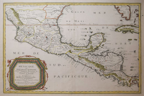 Nicholas Sanson (1600-1667), Mexicque Ou Nouvelle Espagne…
