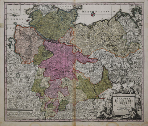 Matthew Seutter (German, 1678-1757), Saxoniae Inferioris Circulus...