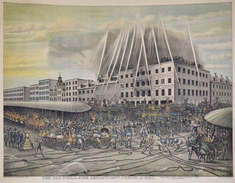 H. Sched and Charles H. Spieler, Artists, The Old Phila. Fire Department. Period of 1850…