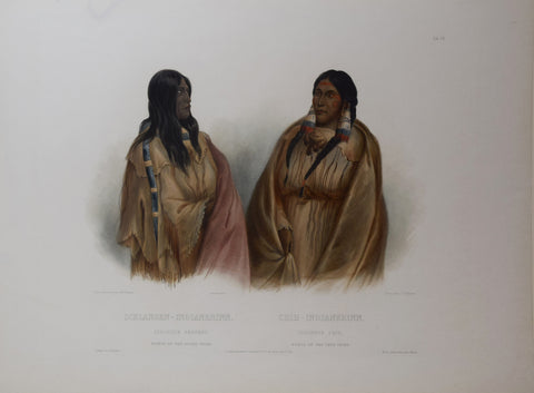 Karl Bodmer (1809-1893), Woman of the Snake-Tribe, Woman of the Cree-Tribe