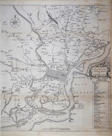Nicholas Scull (1686-1762) & George Heap (1714-1752), A Map of Philadelphia and Parts Adjacent...