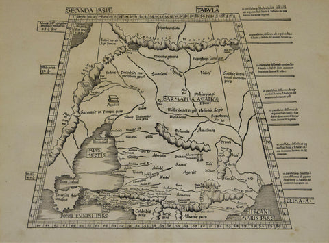 Claudius Ptolemy/Martin Waldseemuller, Secunda Asiae Tabula