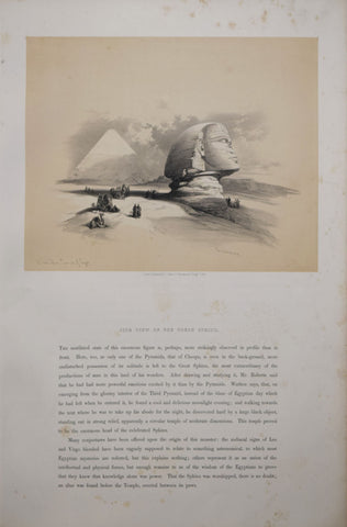 David Roberts (1796-1864), Side View of the Great Sphinx
