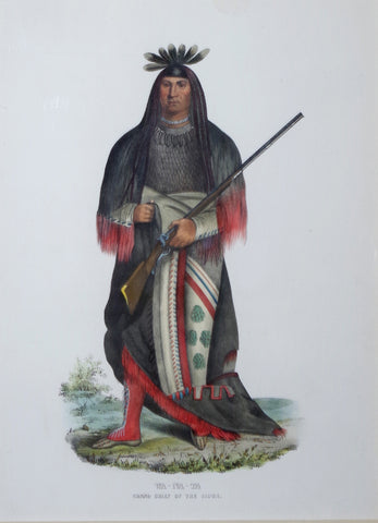 Thomas McKenney (1785-1859) & James Hall (1793-1868), Sioux Grand Chief, Wa-Na-Ta