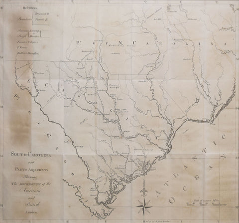 David Ramsay (1749-1815),  South Carolina & parts adjacent, showing the movements of the American & British armies