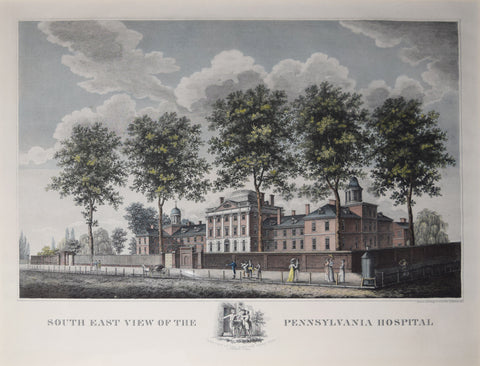 John G. Exilious (Drawn and engraved), South East View of the Pennsylvania Hospital