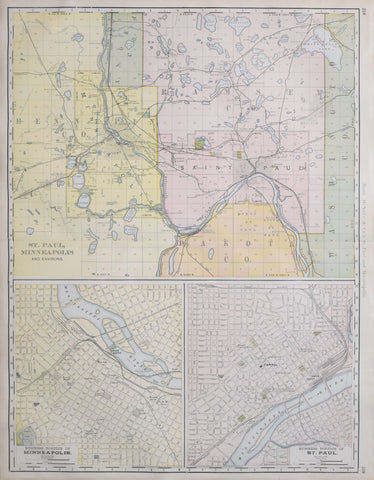 Rand McNally & Co., St.Paul, Minneapolis and Environs