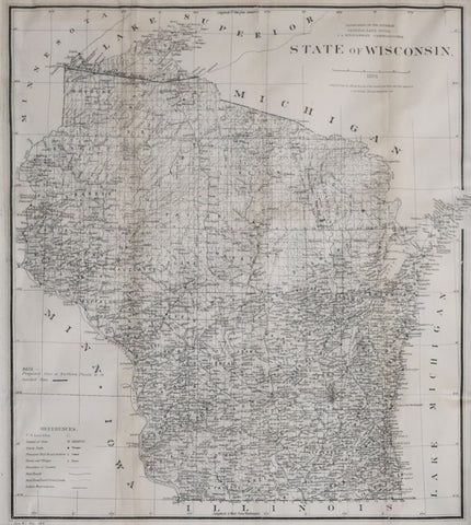 United States General Land Office/Charles Roeser, State of Wisconsin, 1878