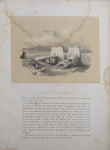 David Roberts (1796-1864), Temple of Wady Saboua, Nubia