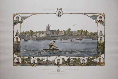 C. A. Fesch,  The International Sculling Match-The Final Heat-From Putney to Mort Lake, Sept. 1st 1886
