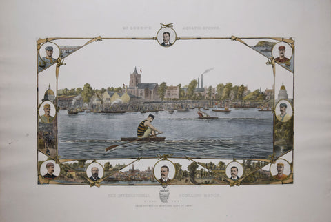 C. A. Fesch, The International Sculling Match-The Final Heat-From Putney to Mort Lake, Sept. 1st 1886