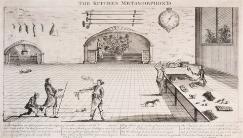 Unknown Artist/Publisher, The Kitchen Metamorphoz'd (A satire on Earl Talbot, Lord Steward of the Household)