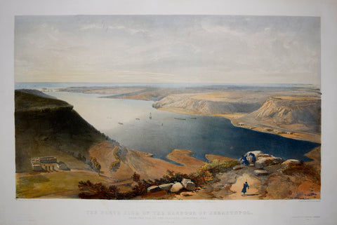 William Simpson (1823-1899), Illustrator, The North Side of the Harbour of Sebastopol