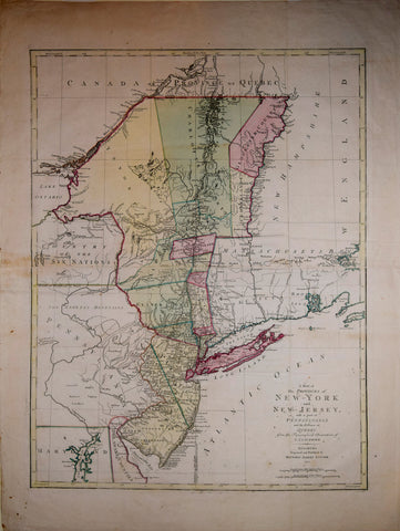 Matthew Albert Lotter (1741-1810), after Claude Joseph Sauthier (1736-1802) A Map of the Provinces of New York and New Jersey with a part of Pennsylvania...