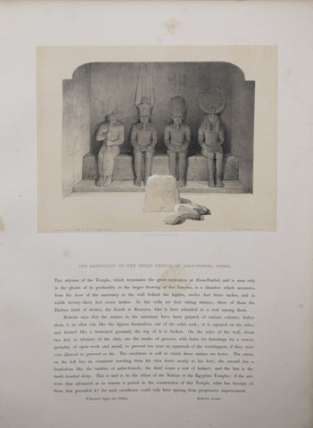 David Roberts (1796-1864), The Sanctuary of the Great Temple of Aboo-Simbel, Nubia