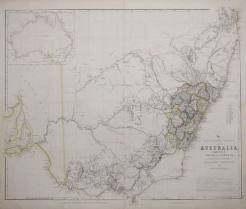 John Arrowsmith (English, 1790-1873), The South Eastern Portion of Australia Compiled from Colonial Surve