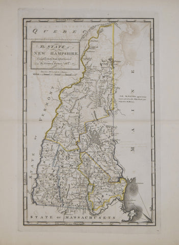 Mathew Carey (1760-1839), The State of New Hampshire compiled chiefly from actual Surveys by Samuel Lewis, 1813