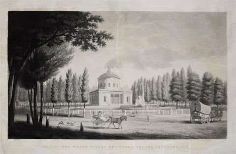 Cornelius Tiebout, (1777-1832), Engraver After John James Barrelet, View of the Water Works at Centre Square, Philadelphia