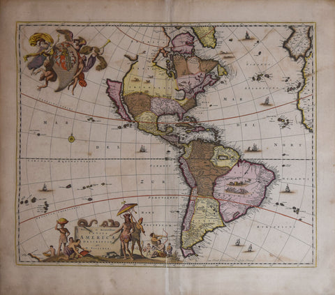 Nicolaes Visscher II (1649–1702), Novissima et Accuratissima Totius Americae per N. Visscher