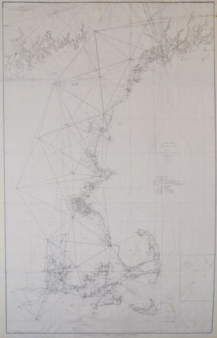 U.S. Coast Survey/A.D. Bache, Sketch A Showing the Progress.. Section No. 1 from 1844-1853