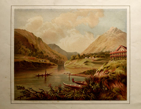 John Gully (1819-1888), Up River Scene - Wanganui - Wellington