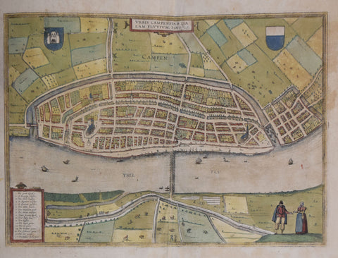 Georg Braun (1541-1622) & Franz Hogenberg (c.1538-1590), Urbis Campensis..