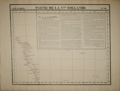 Phillip Marie Guillaume Vandermaelen (1795-1869), Oceanique. Partie de la Nouvelle Hollande. No. 38