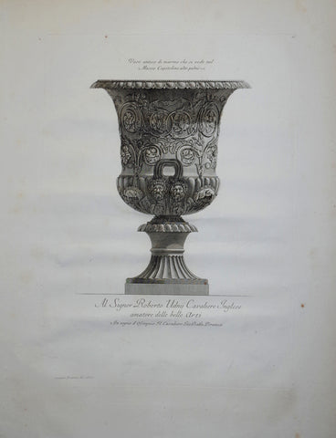 ﻿﻿Giovanni Battista Piranesi (1720-1778), Vaso antico di marmo che si vede