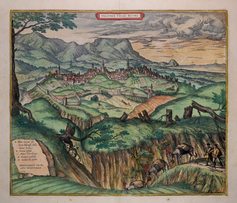 Georg Braun (1541-1622) & Franz Hogenberg (c.1538-1590), Velitres Vulgo Blitri