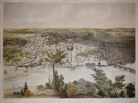 John Bachmann (1790-1874), A View of Hartford, Conn.