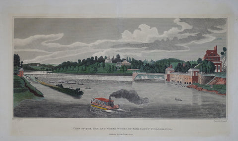 Robert Campbell (ACT. 1806-1831), After Thomas Birch (1779-1851), View of the Dam and Waterworks at Fairmount, Philadelphia