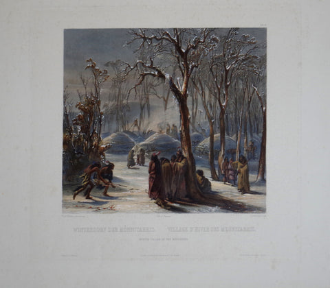 Karl Bodmer (1809-1893), Winter Village of the Minatarres